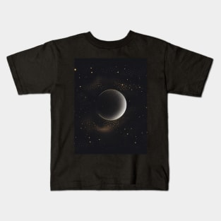 Geometric Illustration of Space Kids T-Shirt